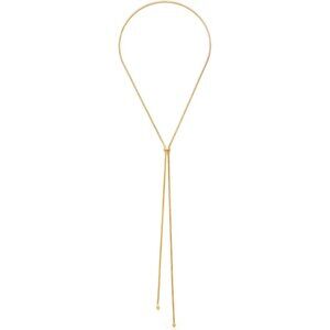 Elegant Gold Silver Y-Shaped Necklace for Women, Adjustable 14k Gold Plated Dain